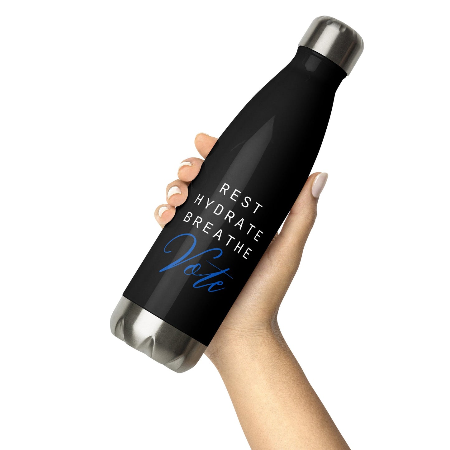 Breathe and Vote - Stainless Steel Water Bottle | THE VOTING BLOCK