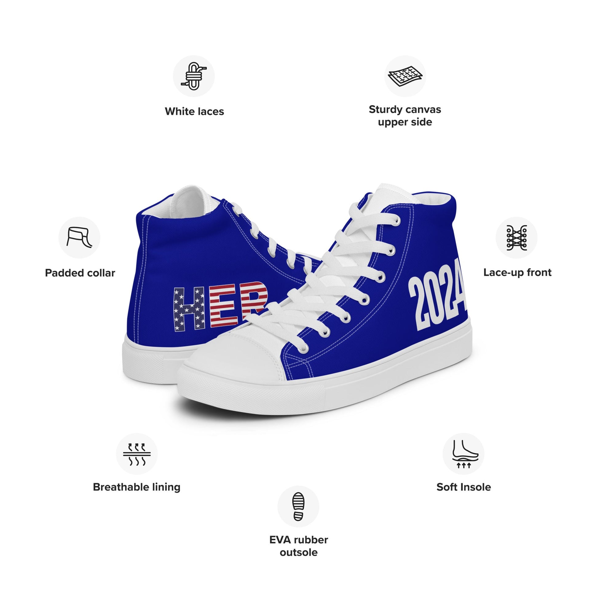 HER 2024 - High Top Canvas Shoes (Women’s) | THE VOTING BLOCK