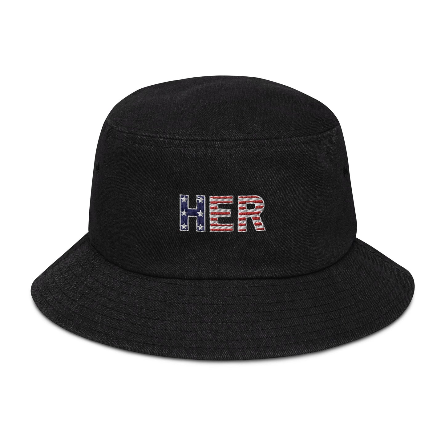 HER - Embroidered Denim Bucket Hat | THE VOTING BLOCK