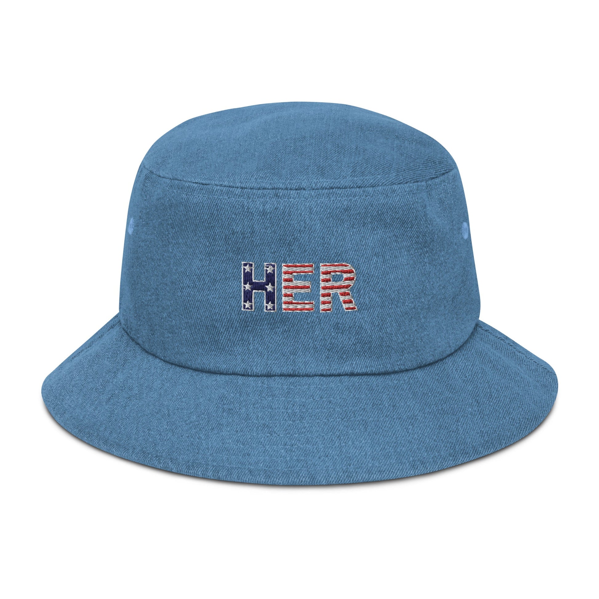 HER - Embroidered Denim Bucket Hat | THE VOTING BLOCK