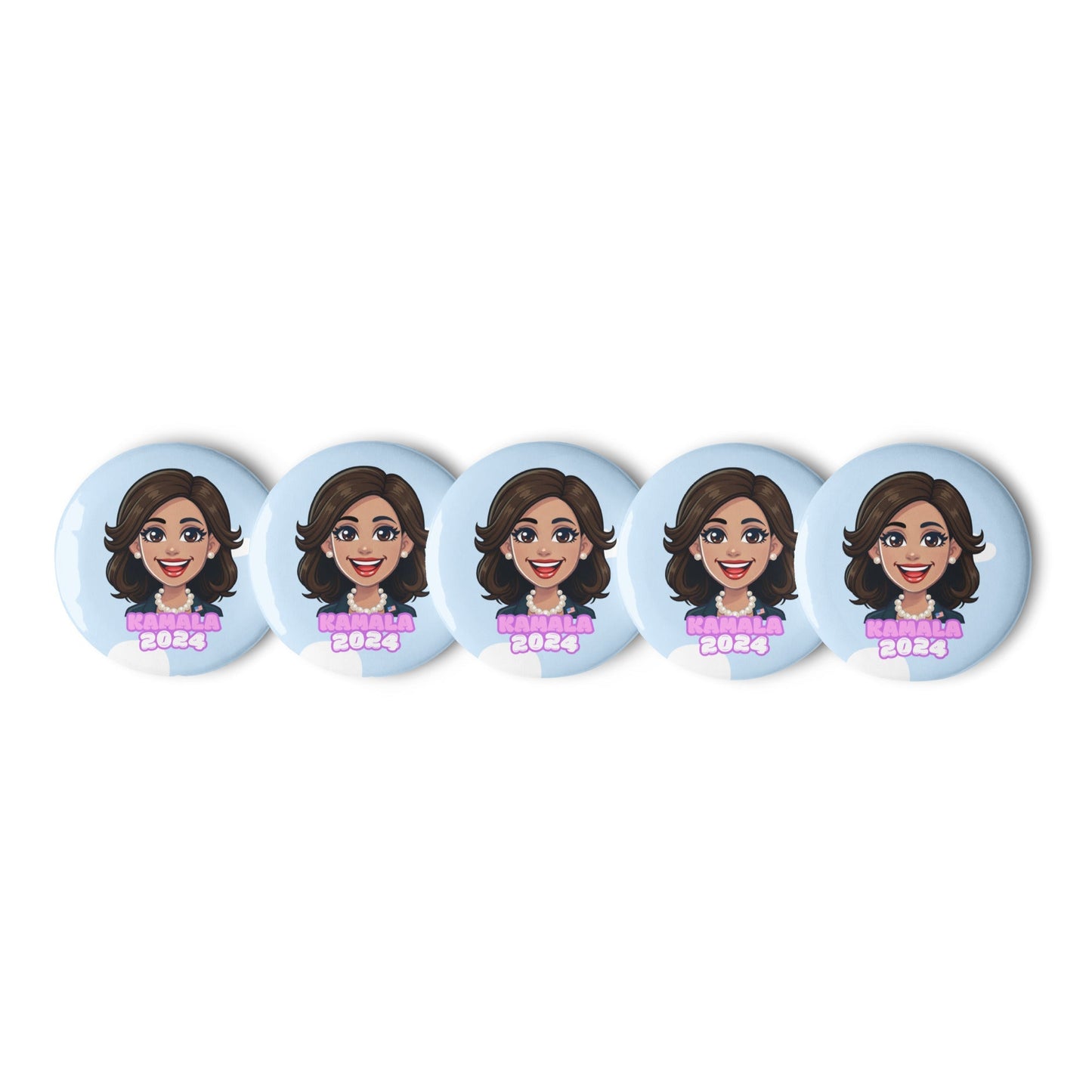 Kawaii Kamala - Set of 5 Pin Buttons | THE VOTING BLOCK