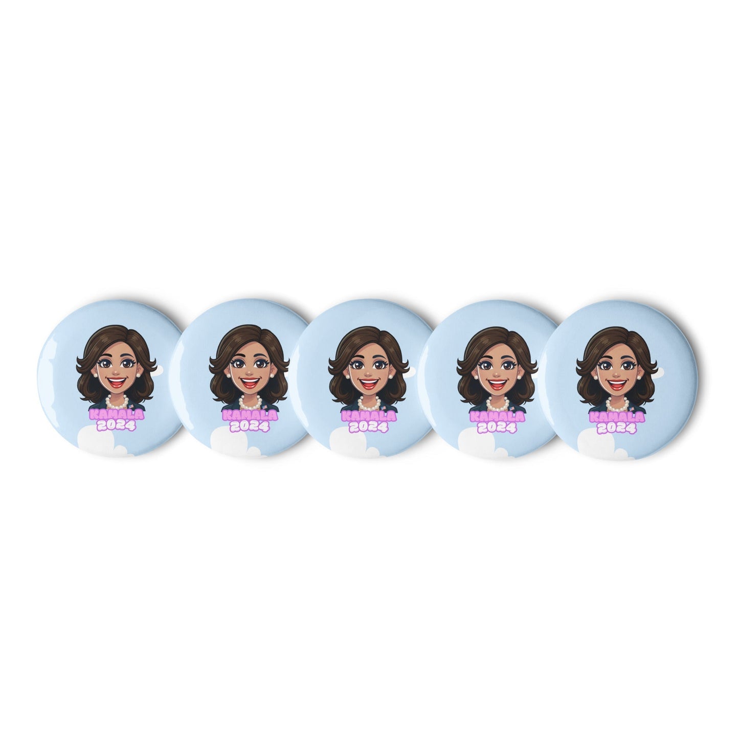 Kawaii Kamala - Set of 5 Pin Buttons | THE VOTING BLOCK